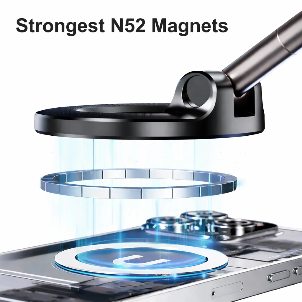 Magnetic Phone Holder with 360° Rotation