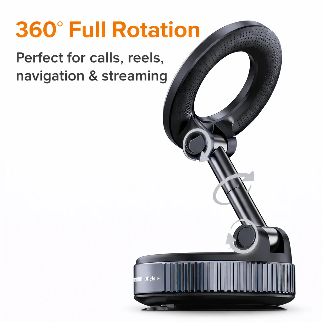 Magnetic Phone Holder with 360° Rotation