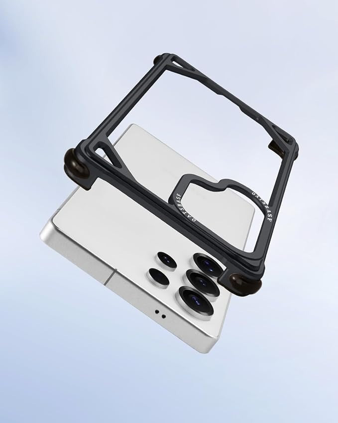 Metal Bumper Case Aluminum Frame Shock Protection Mobile Cover - Black