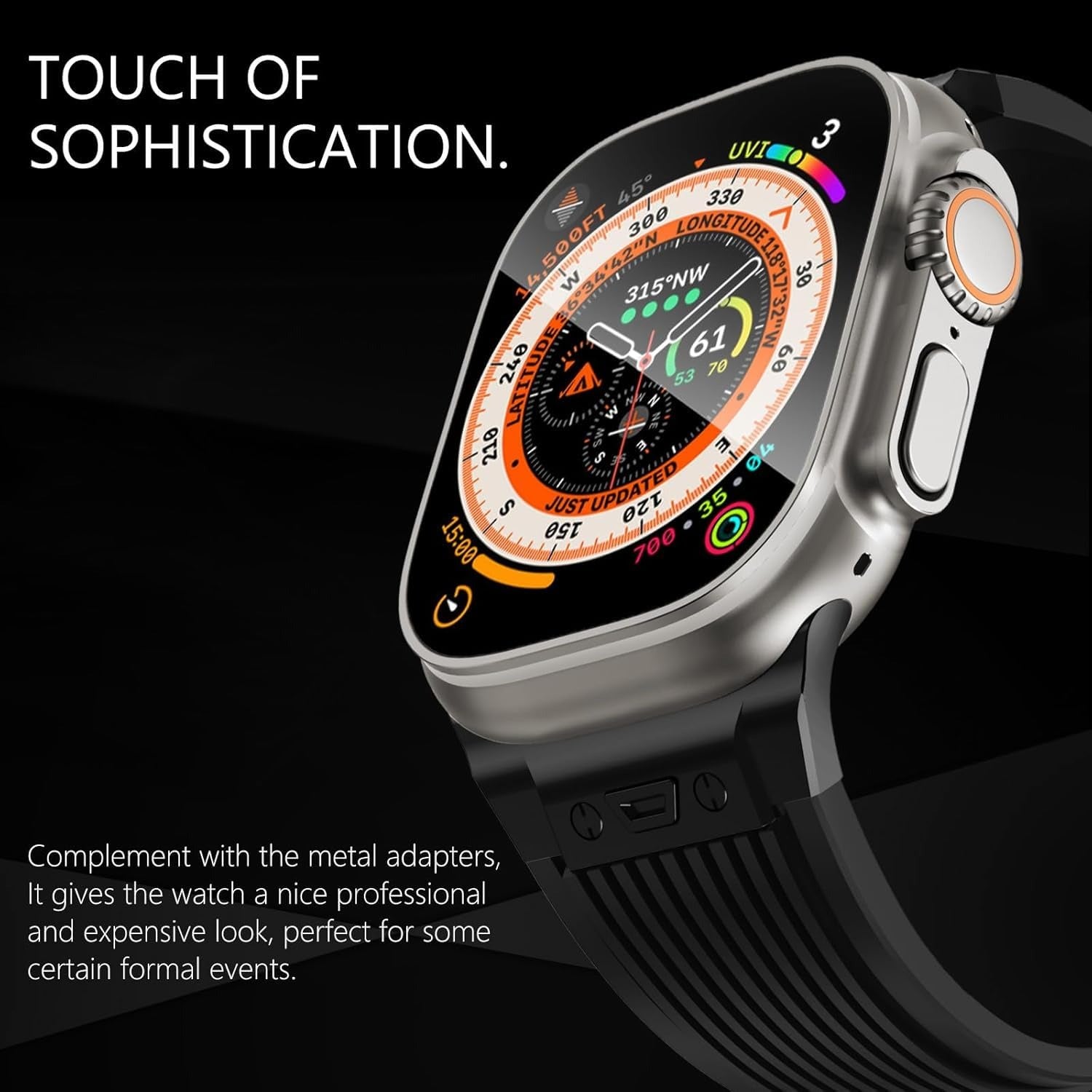 Mag Grip Loop Watch Strap Compatible with Apple Watch Series 9/8/7 (45mm) | Series SE2/6/SE/5/4 (44mm) | Series10 46mm | Ultra/Ultra 2 -Watch Not Included