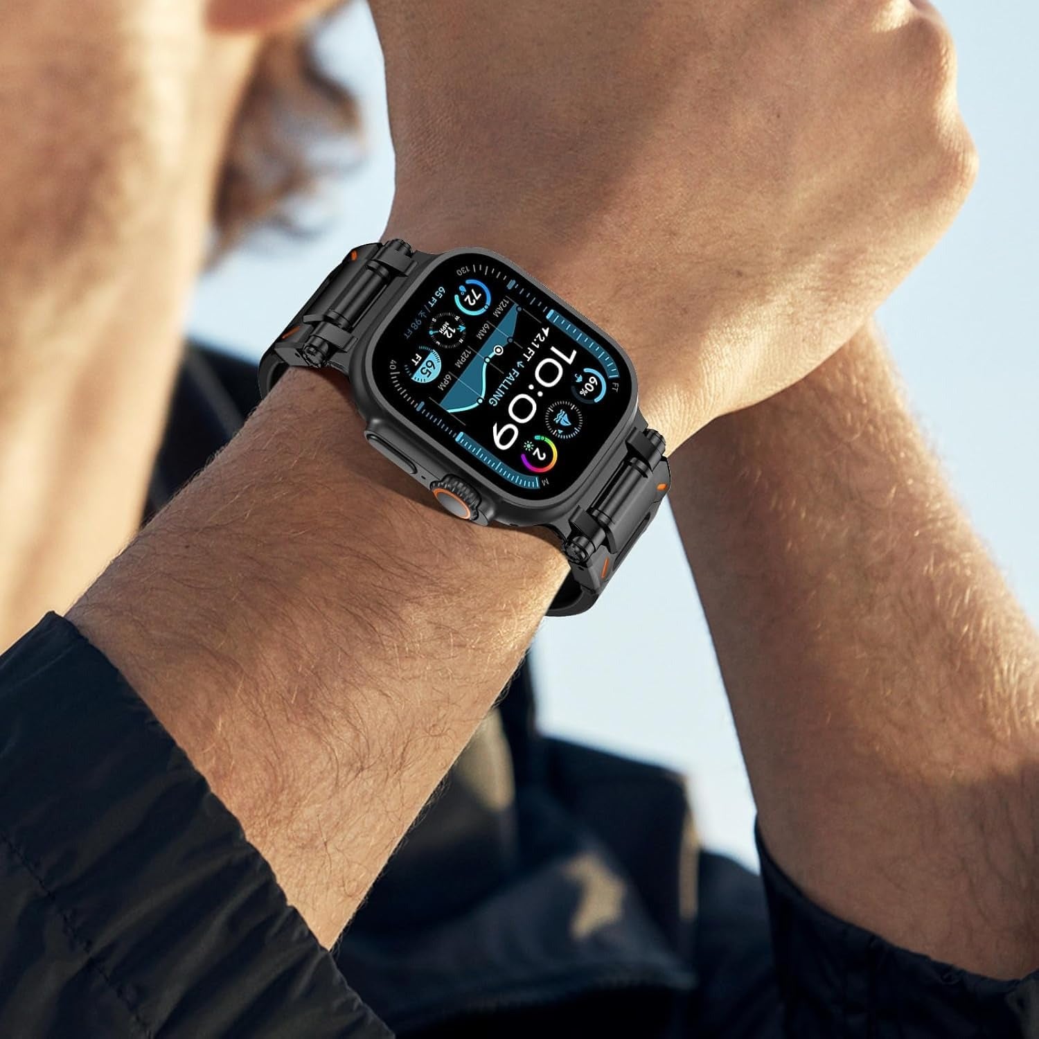 Mag Grip Loop Watch Strap Compatible with Apple Watch Series 9/8/7 (45mm) | Series SE2/6/SE/5/4 (44mm) | Series10 46mm | Ultra/Ultra 2 -Watch Not Included
