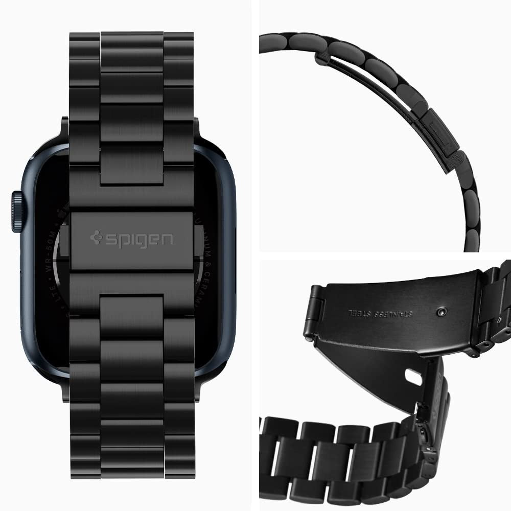Strap Band for Apple Watch Ultra 3/2/1 49mm, Series 11/10 46mm, 9/8/7 45mm, SE3/SE2/SE/6/5/4 44mm, 3/2/1 42mm, Sleek Design, Durable(Modern Fit) - Black