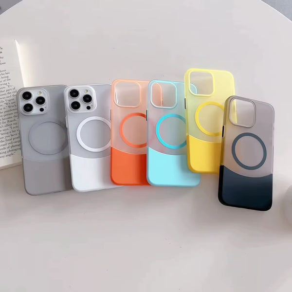 Magnetic Magsafe Matte Finish 2 in 1 Design Case