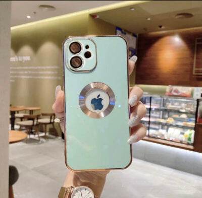 iPhone 11 Camera Protection Logo Cut Case Cover - Mint Green - Guleel