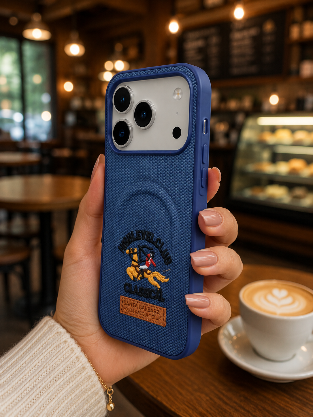 Premium Leather Shockproof Magsafe Mobile Cover - Blue