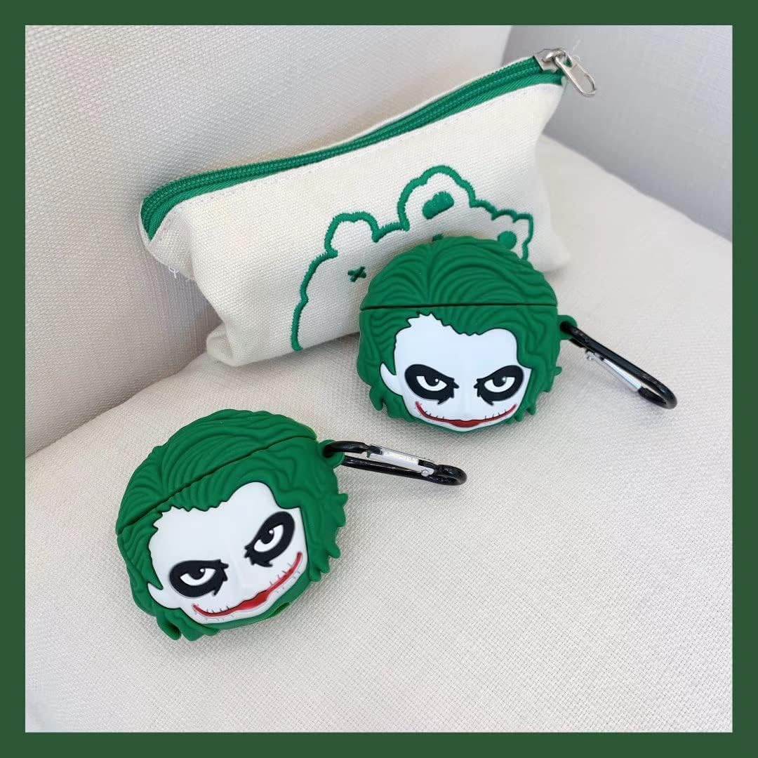 Airpod's 2 Cute Cartoon Silicone Apple Airpod's Joker Case Cover ( Airpods Not Included ) - Green - Guleel