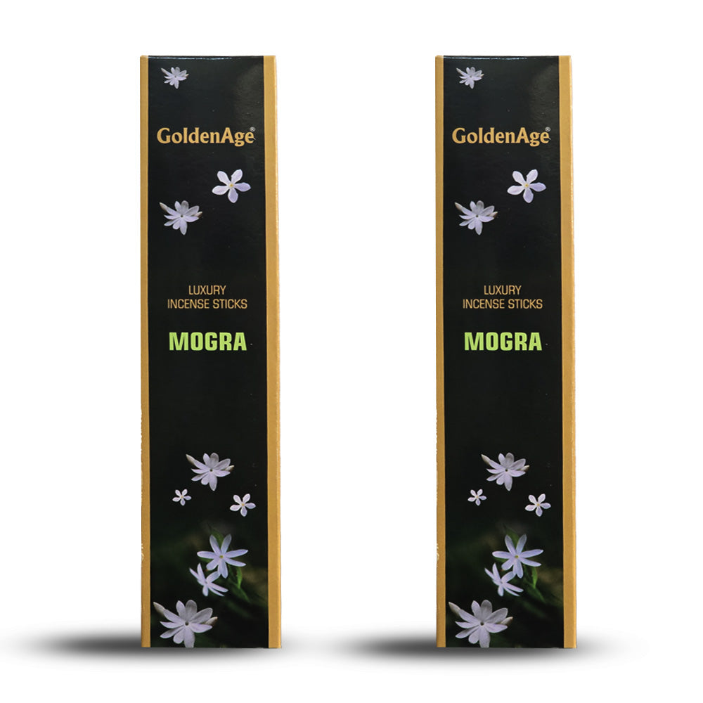 Luxury Incense Natural Floral Incense Sticks (Bundle Pack of 2) I Fragrances - Mogra I 100% Organic Agarbatti