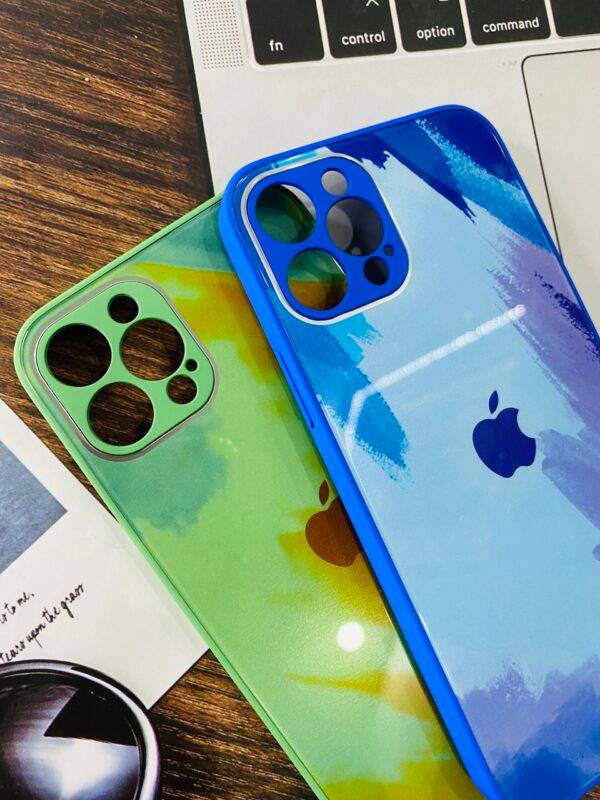 iPhone 12 Pro Premium Multicolor Mirror Finish Case - Green - Guleel