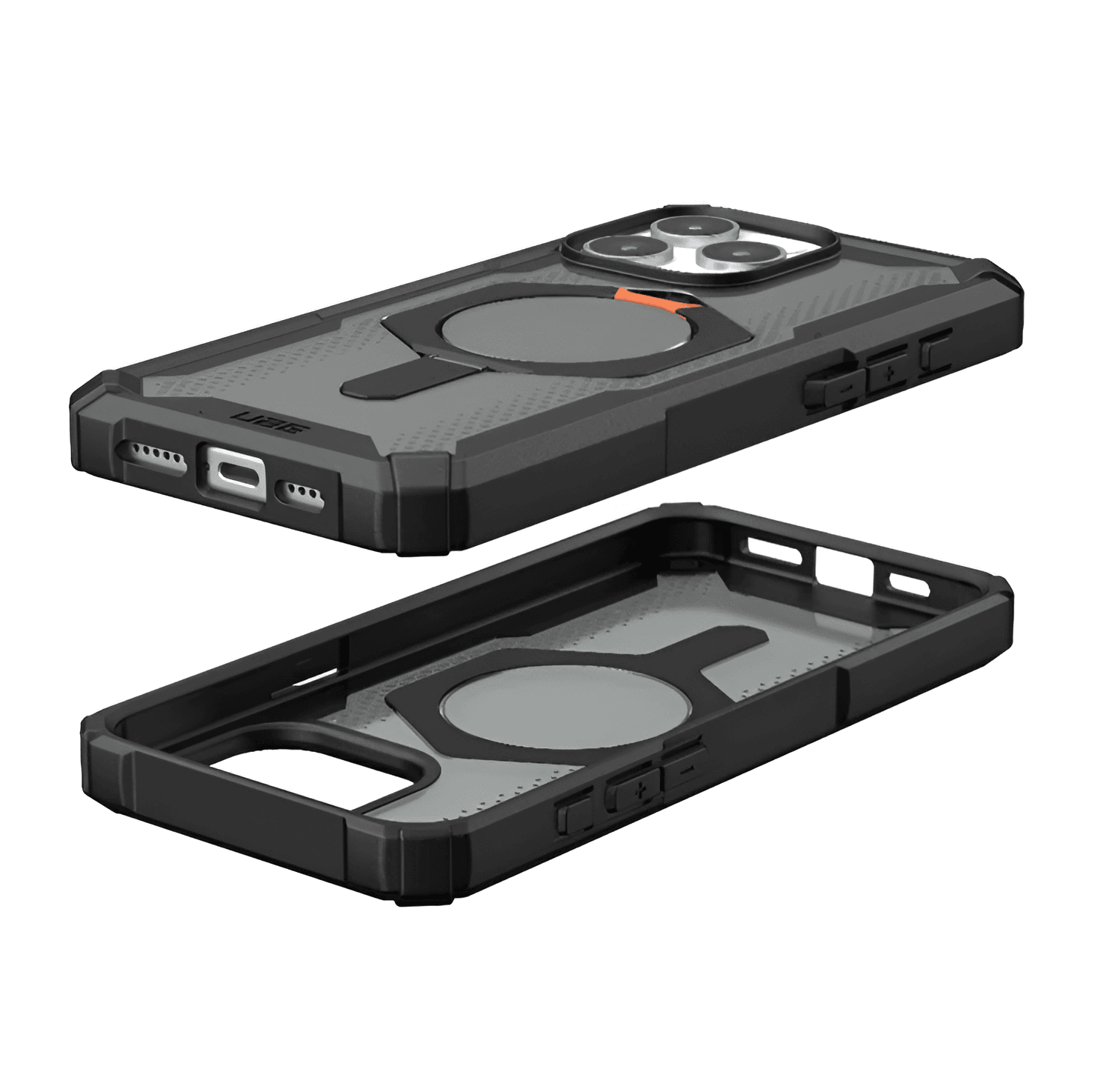 UAG Plasma XTE Rugged Armor with MagSafe & Metal Kickstand - Black Red - Guleel