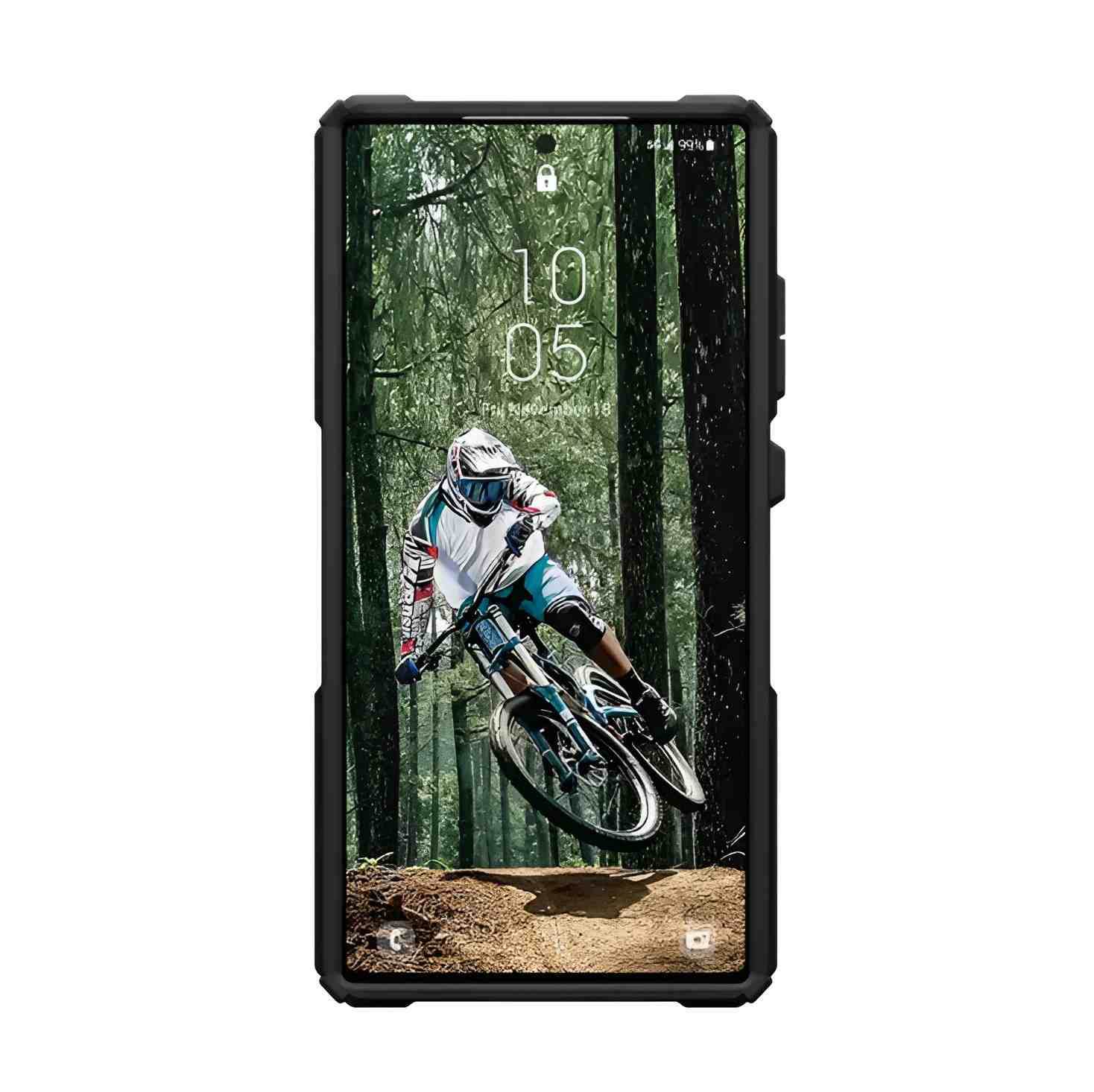 Premium UAG Rugged UAG Armor with MagSafe & Metal Kickstand - Black Red - Guleel