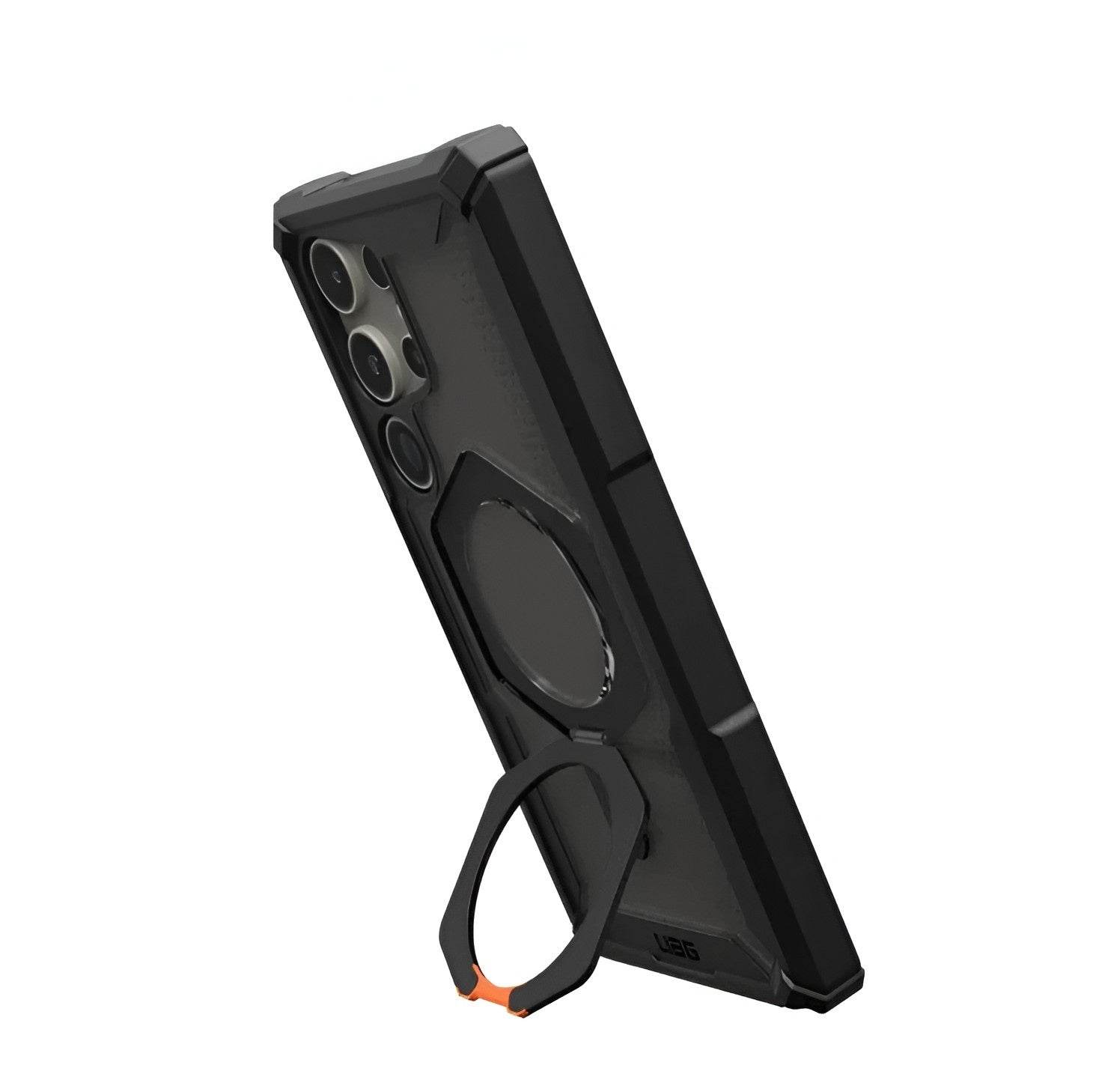 Premium UAG Rugged UAG Armor with MagSafe & Metal Kickstand - Black Red - Guleel