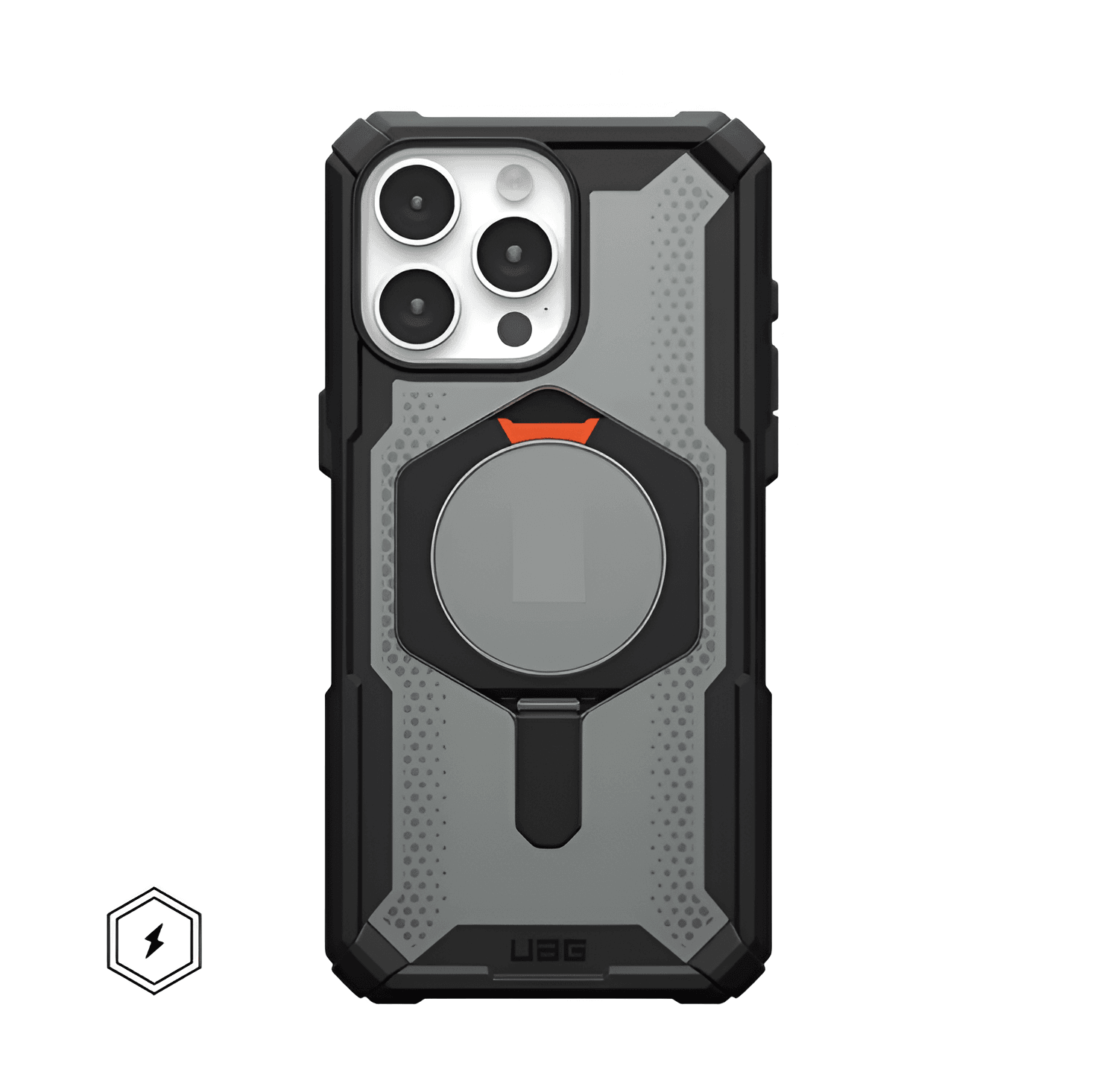 UAG Plasma XTE Rugged Armor with MagSafe & Metal Kickstand - Black Red - Guleel