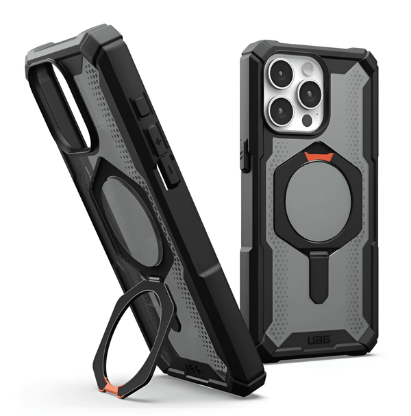 UAG Plasma XTE Rugged Armor with MagSafe & Metal Kickstand - Black Red - Guleel