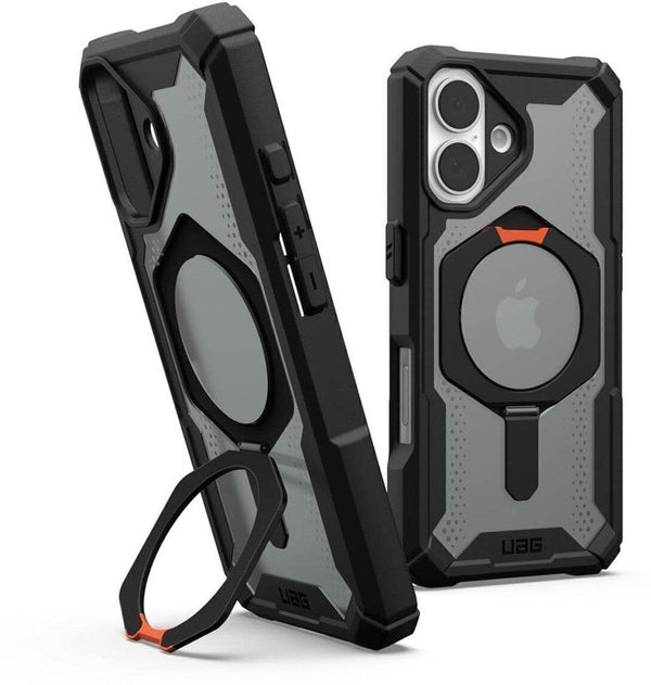 Premium UAG Rugged Armor with MagSafe & Metal Kickstand - Black Red - Guleel