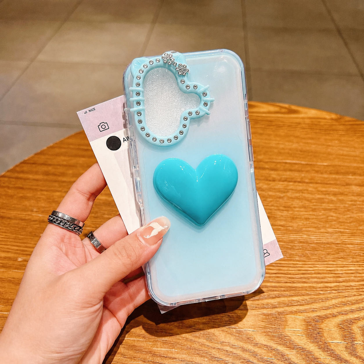 Luxury 3D Heart Silicone Phone Case with Camera Lens Protection | Cute Shockproof Soft TPU Cover