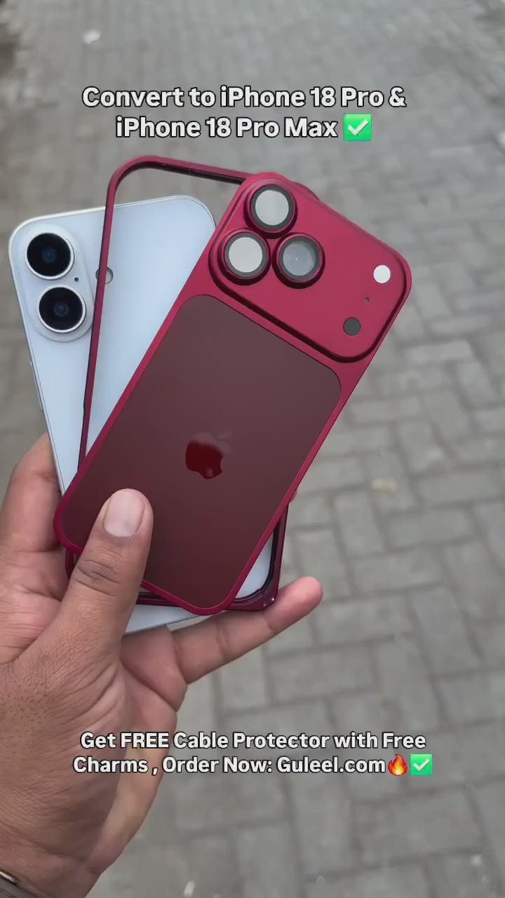 Metal Bumper Converter Case to iPhone 18 Pro & iPhone 18 Pro Max & iPhone 17 Pro & iPhone 17 Pro Max