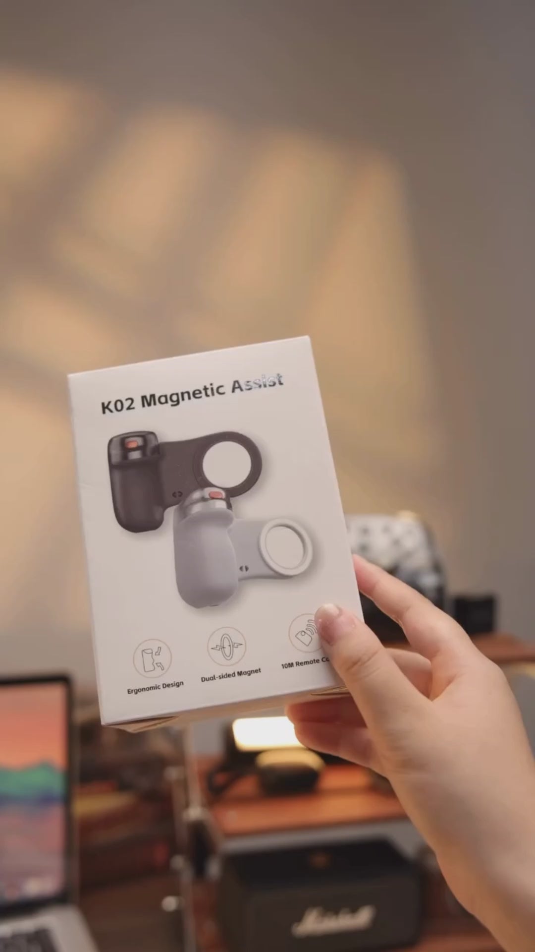 Magnetic Phone Camera DSLR Style Shutter Grip for Magsafe iPhone and Android with Wireless Shutter Button