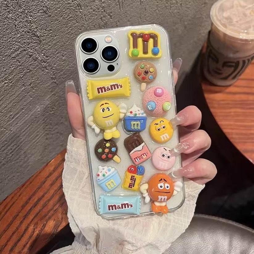 Premium Shockproof 3D Chocolate Chip Beans Transparent Clear Case - Guleel