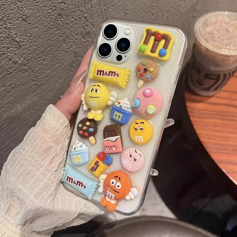 Premium Shockproof 3D Chocolate Chip Beans Transparent Clear Case - Guleel