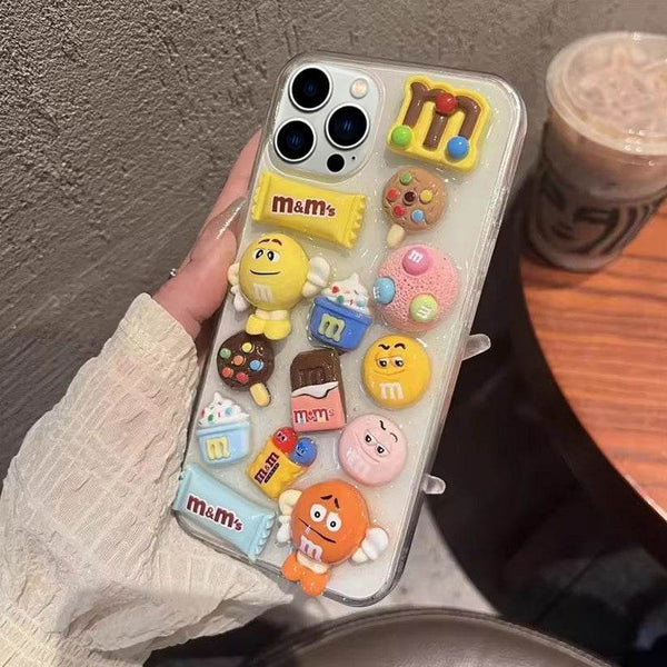 Premium Shockproof 3D Chocolate Chip Beans Transparent Clear Case - Guleel