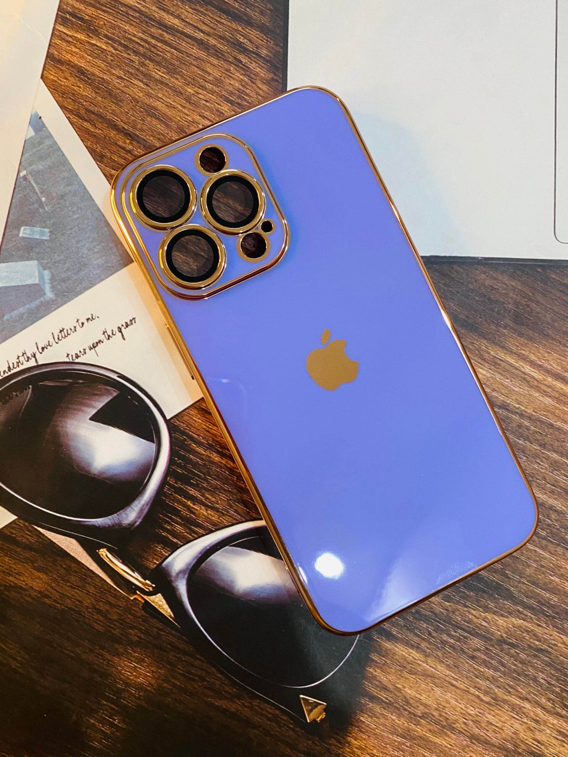 iPhone 13 Pro Camera Lens Logo Silicon Case - Lavender - Guleel