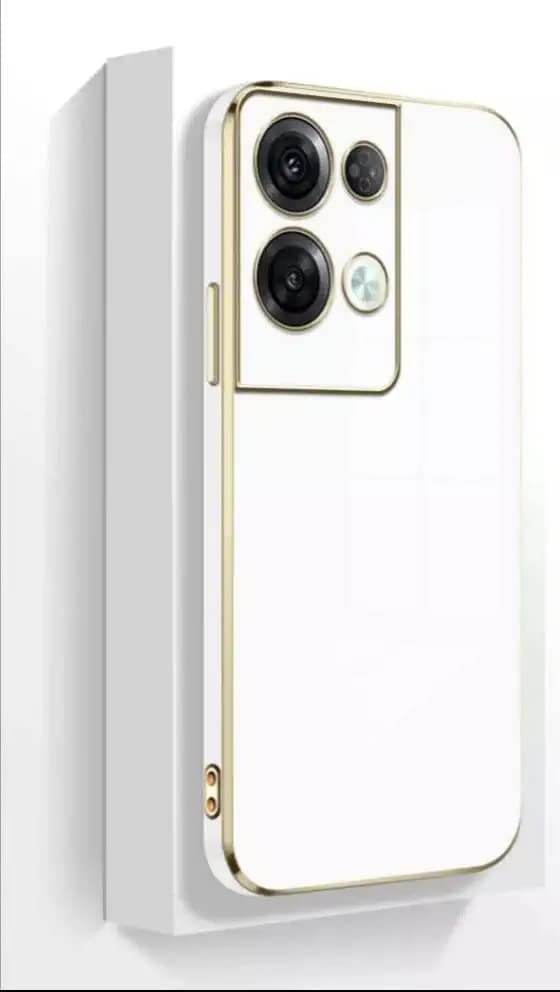 Oppo Reno 8 5G Premium Silicon Case Cover- White - Guleel