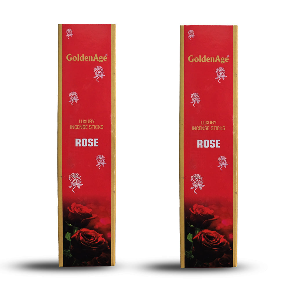 Luxury Incense Natural Floral Incense Sticks (Bundle Pack of 2) I Fragrances - Rose I 100% Organic Agarbatti