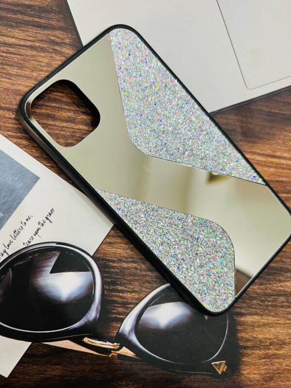 Premium Glitter Zigzag Case - Silver - Guleel