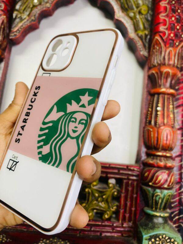 iPhone 12 Pro Max Premium Glass Finish Case - Starbucks Pink - Guleel
