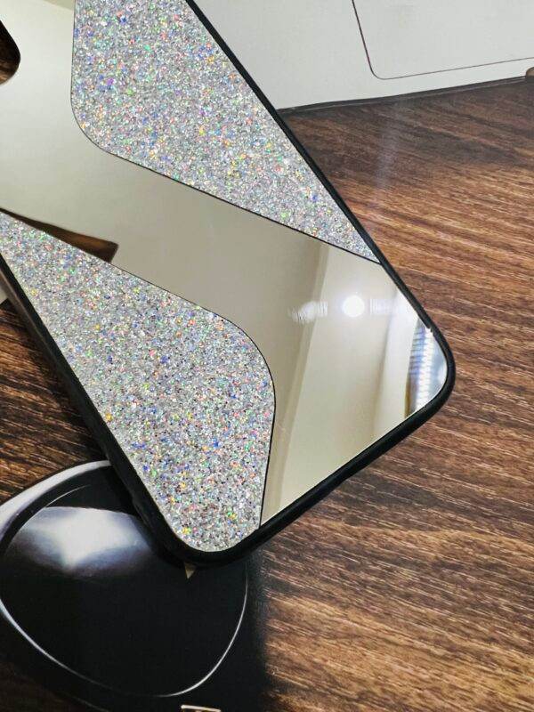 Premium Glitter Zigzag Case - Silver - Guleel