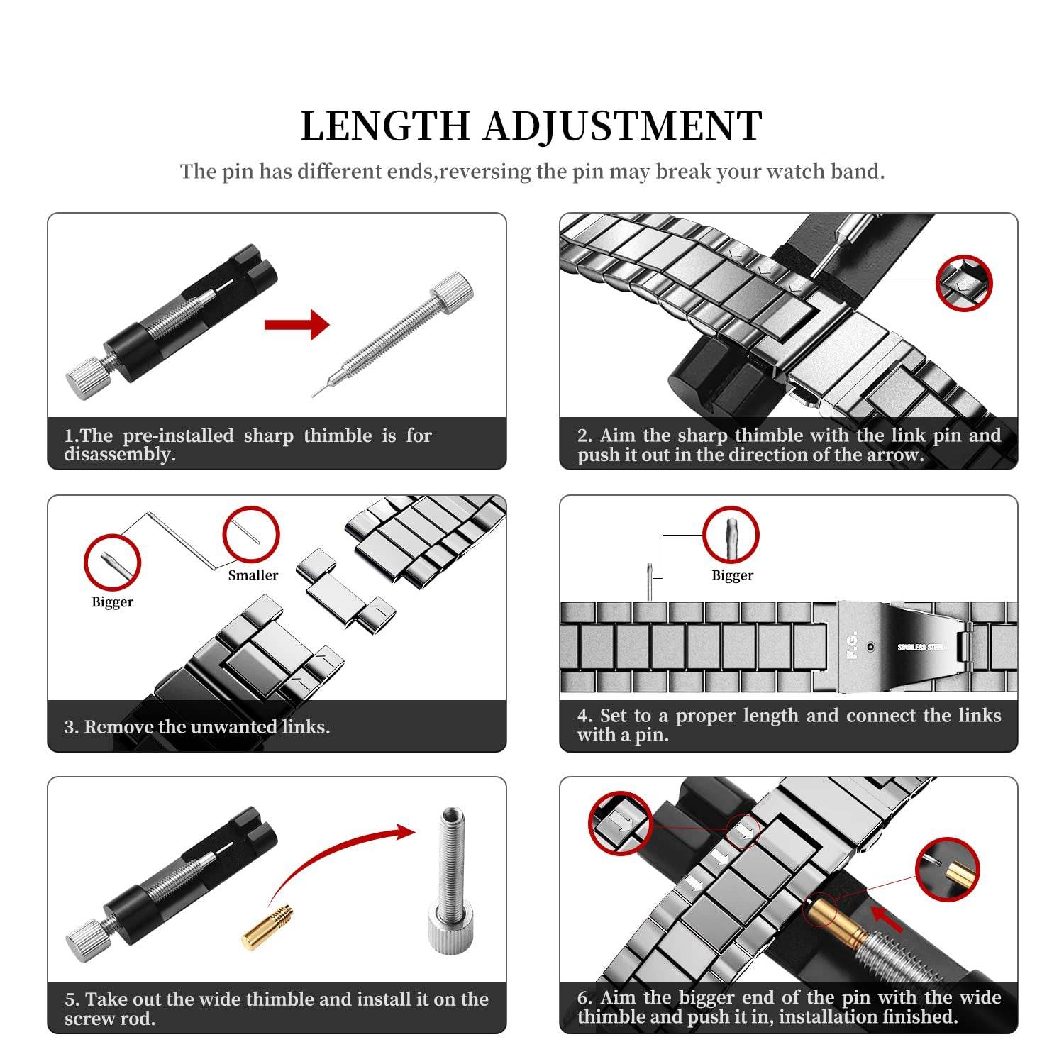 Premium Stainless Steel iWatch Band for Apple Watch Series 8/7/6/5/4/3/2/1/SE/SE2/Ultra - Silver - Guleel