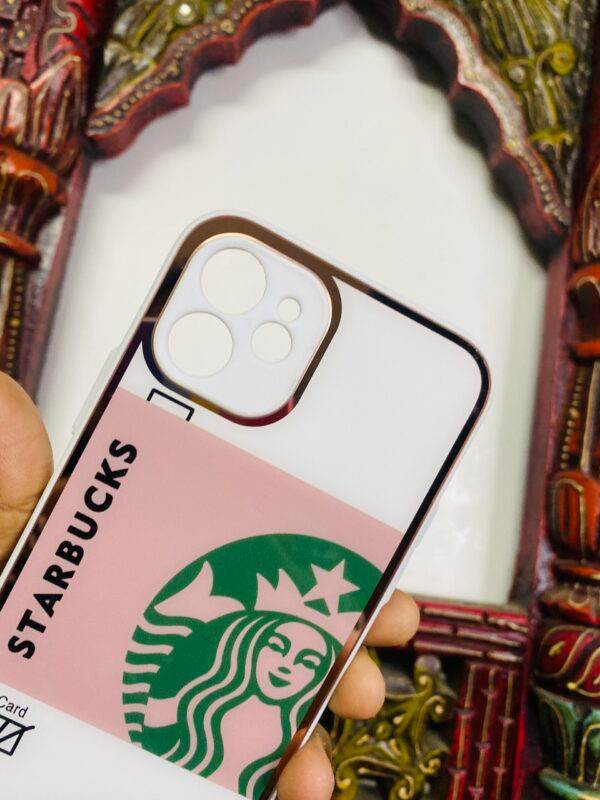iPhone 12 Pro Max Premium Glass Finish Case - Starbucks Pink - Guleel