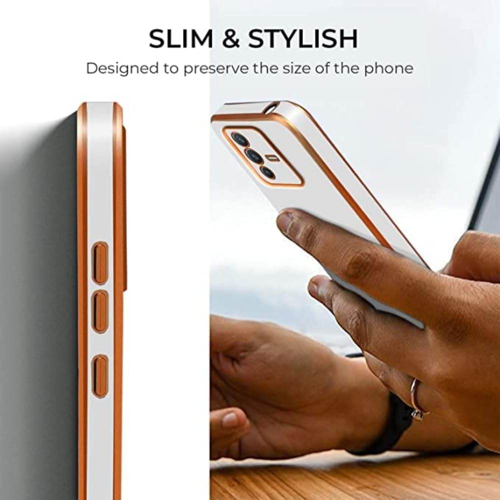 Vivo V23 5G Premium Silicon Case Cover - White - Guleel