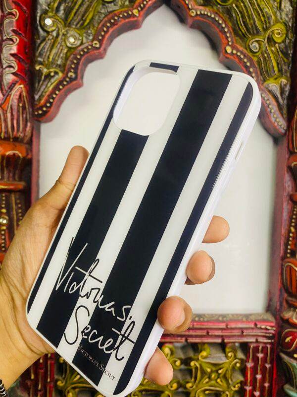 iPhone 12 Pro Max Premium Glass Finish Case - Victoria Secret Black - Guleel