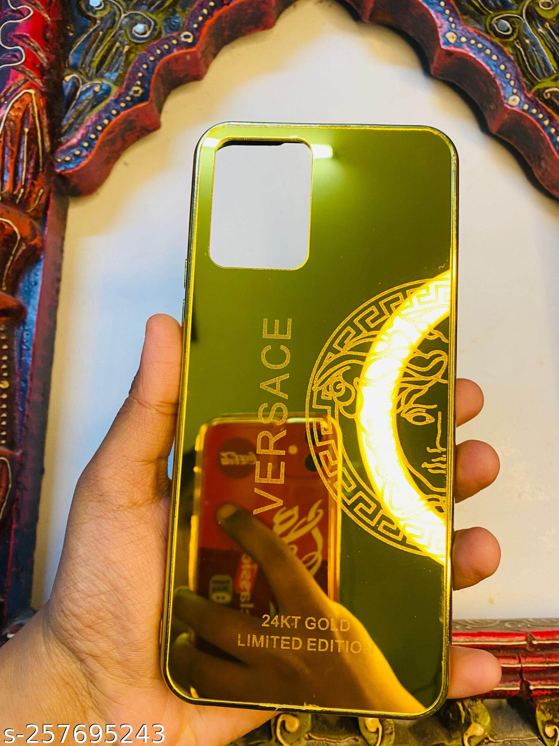 Premium Gold Plated Back Case Cover - Versace Right - Guleel