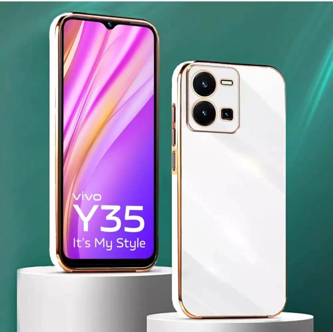 Vivo Y35 Premium Silicon Case Cover - White - Guleel