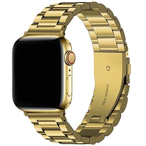 Premium Stainless Steel iWatch Band for Apple Watch Series 8/7/6/5/4/3/2/1/SE/SE2/Ultra - Black - Guleel