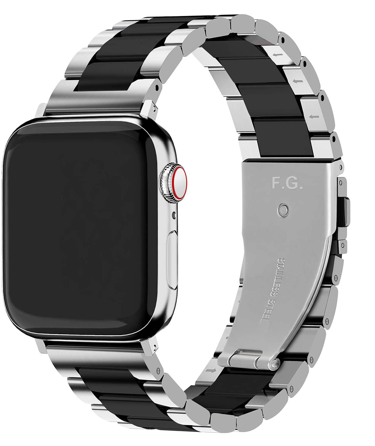 Premium Stainless Steel iWatch Band for Apple Watch Series 8/7/6/5/4/3/2/1/SE/SE2/Ultra - Black - Guleel