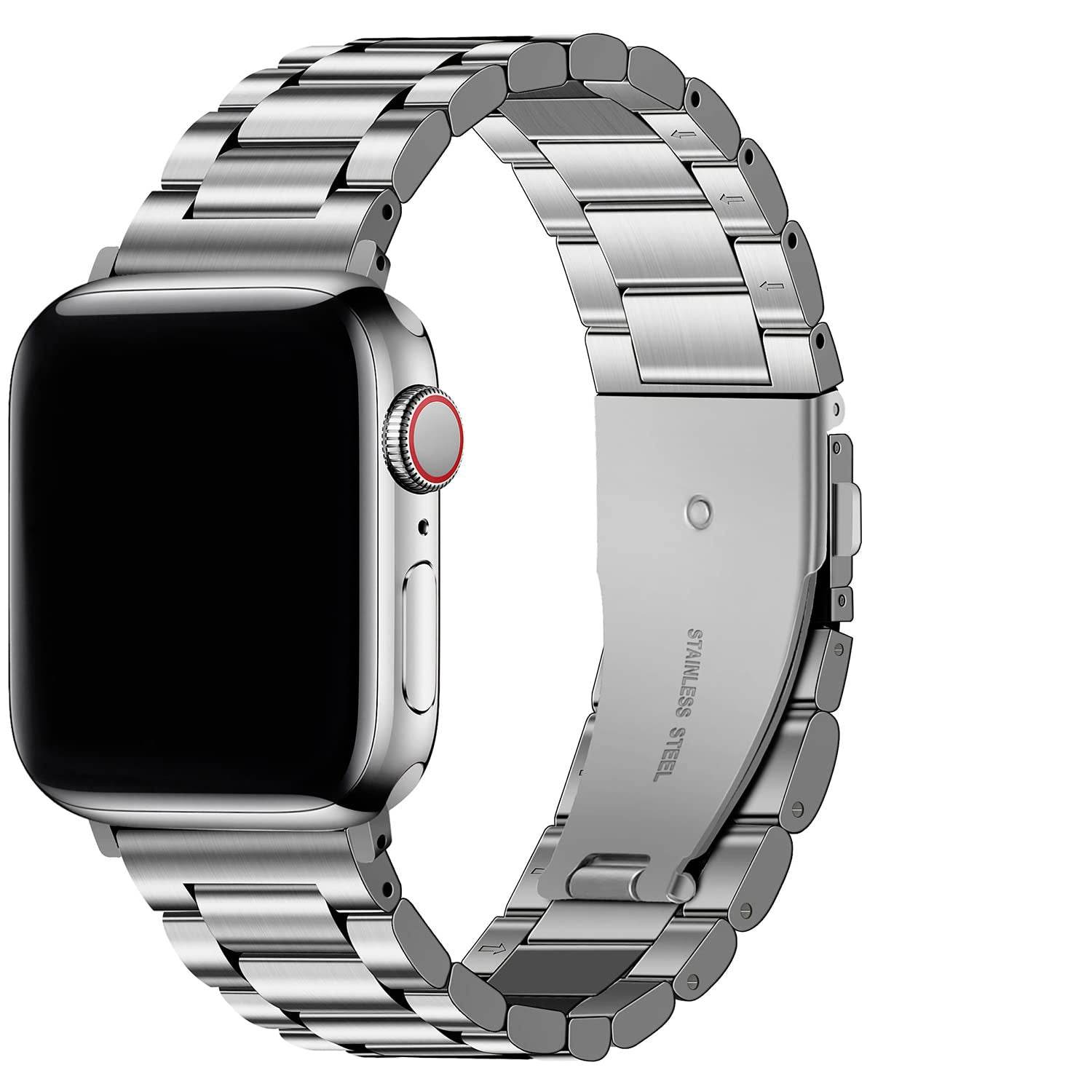 Premium Stainless Steel iWatch Band for Apple Watch Series 8/7/6/5/4/3/2/1/SE/SE2/Ultra - Black - Guleel