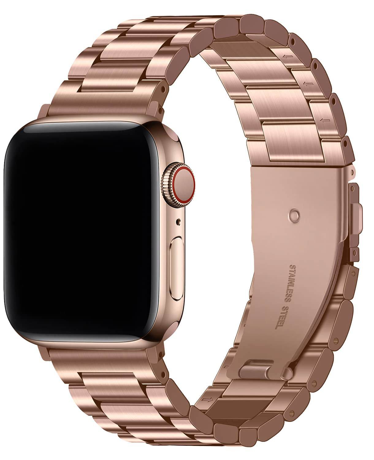 Premium Stainless Steel iWatch Band for Apple Watch Series 8/7/6/5/4/3/2/1/SE/SE2/Ultra - Black - Guleel