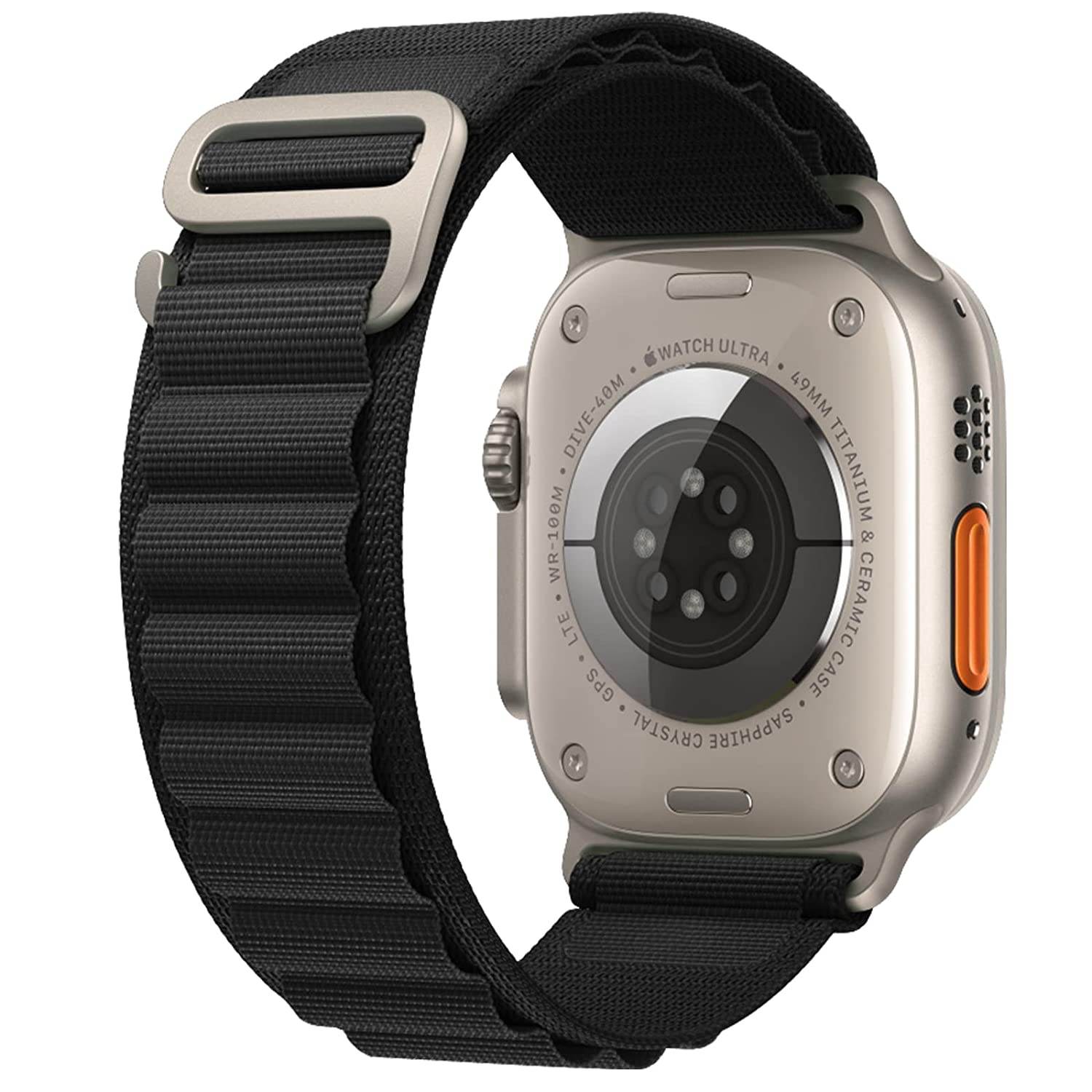 Alpine Loop Compatible with Apple Watch Straps Nylon Textile Woven Loop with Metal G‑Hook Sport Band for iWatch Ultra Series 8 7 6 5 4 3 2 1 SE - Guleel