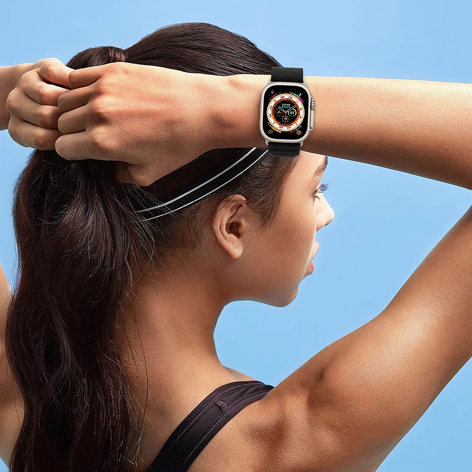 Alpine Loop Compatible with Apple Watch Straps 41mm 40mm 38mm Nylon Textile Woven Loop with Metal G‑Hook Sport Band for iWatch Ultra Series 8 7 6 5 4 3 2 1 SE - Guleel