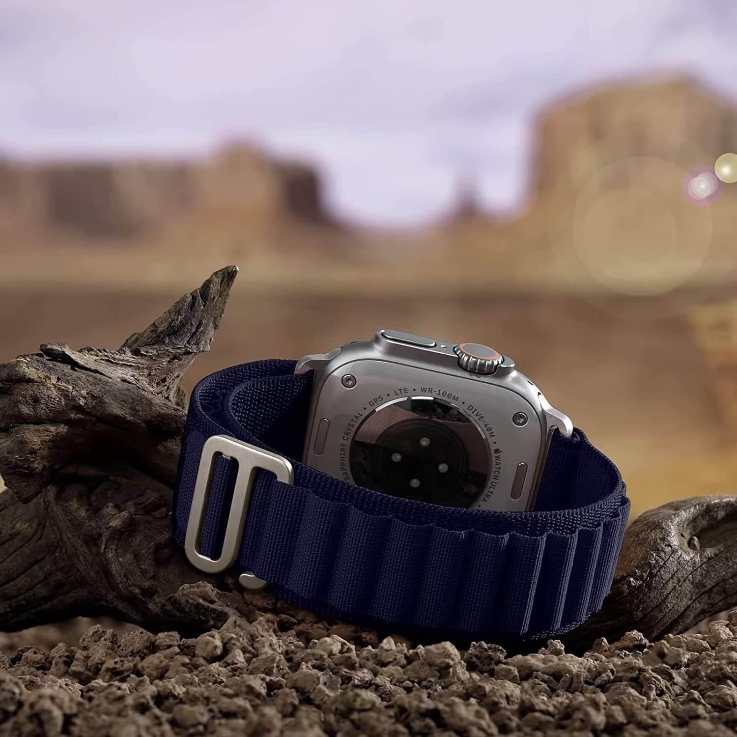 Alpine Loop Compatible with Apple Watch Straps Nylon Textile Woven Loop with Metal G‑Hook Sport Band for iWatch Ultra Series 8 7 6 5 4 3 2 1 SE - Guleel