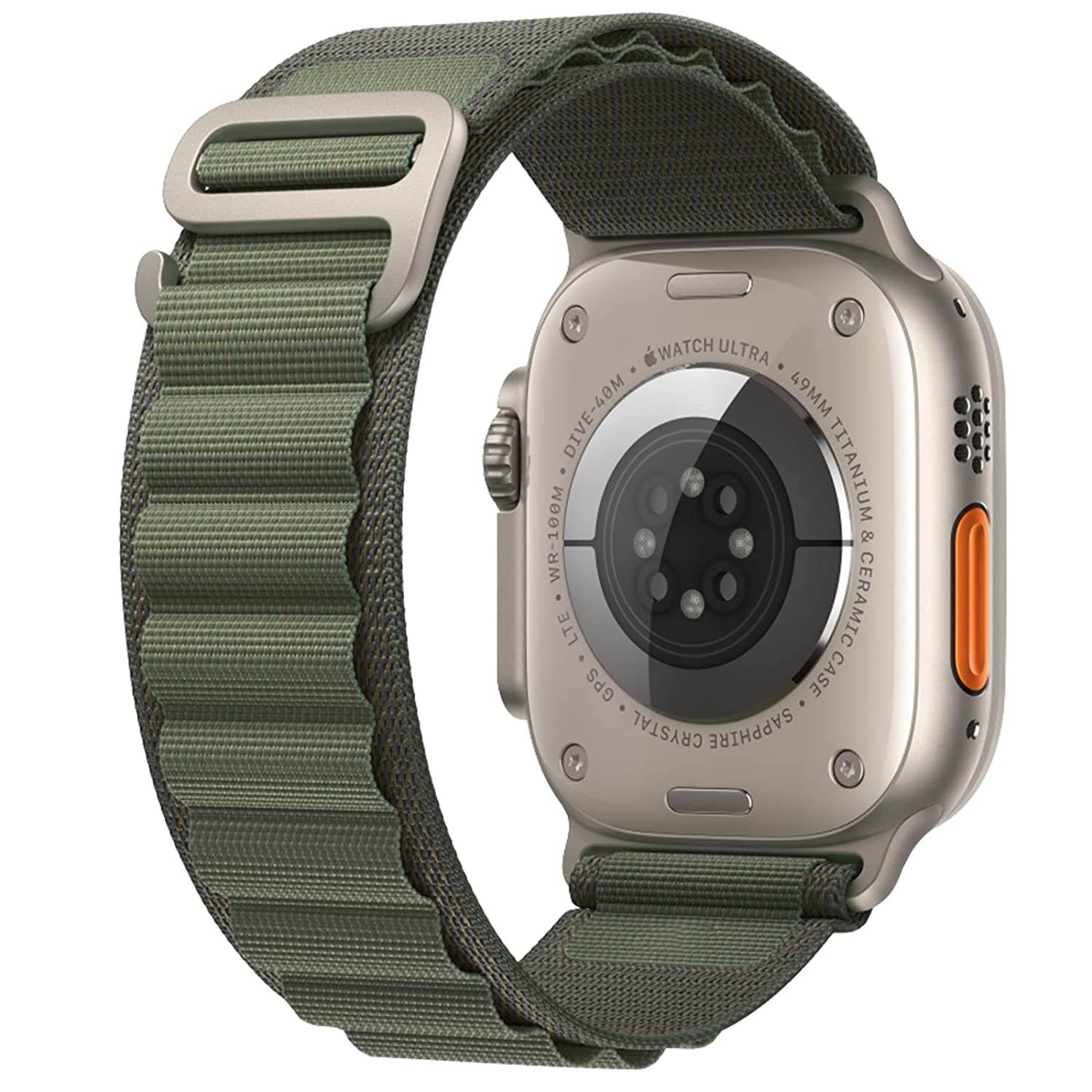 Alpine Loop Compatible with Apple Watch Straps 49mm 45mm 44mm 42mm Nylon Textile Woven Loop with Metal G‑Hook Sport Band for iWatch Ultra Series 8 7 6 5 4 3 2 1 SE - Guleel