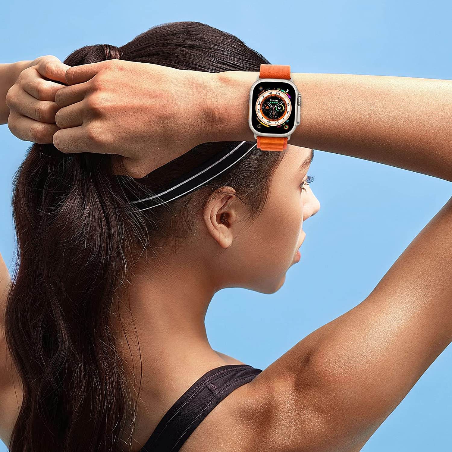 Alpine Loop Compatible with Apple Watch Straps 41mm 40mm 38mm Nylon Textile Woven Loop with Metal G‑Hook Sport Band for iWatch Ultra Series 8 7 6 5 4 3 2 1 SE - Guleel