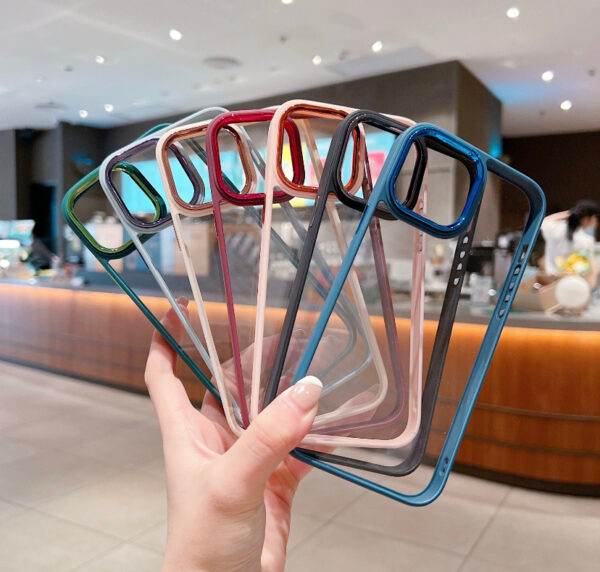 iPhone 13 Pro Shockproof Transparent Case - Black - Guleel