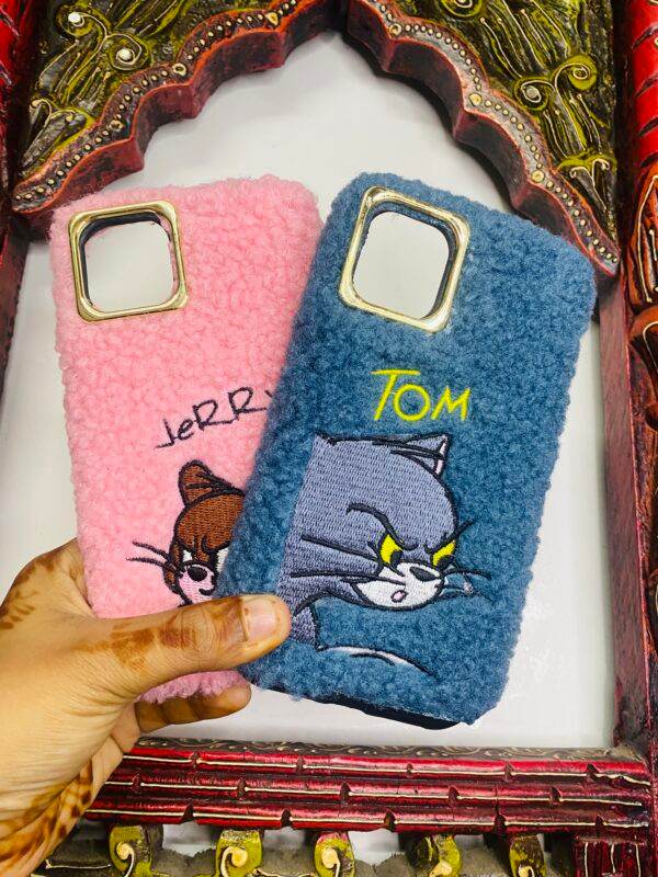 iPhone 13 Cute Fur & Fluffy Case – Tom Blue - Guleel