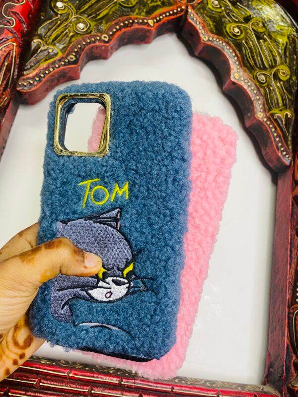 iPhone 13 Cute Fur & Fluffy Case – Tom Blue - Guleel