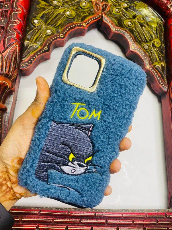 iPhone 13 Cute Fur & Fluffy Case – Tom Blue - Guleel