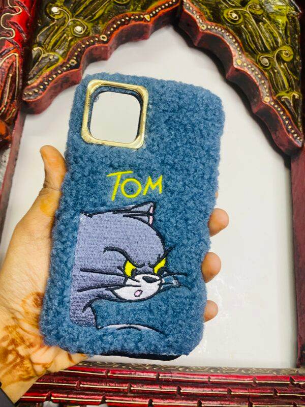 iPhone 13 Cute Fur & Fluffy Case – Tom Blue - Guleel